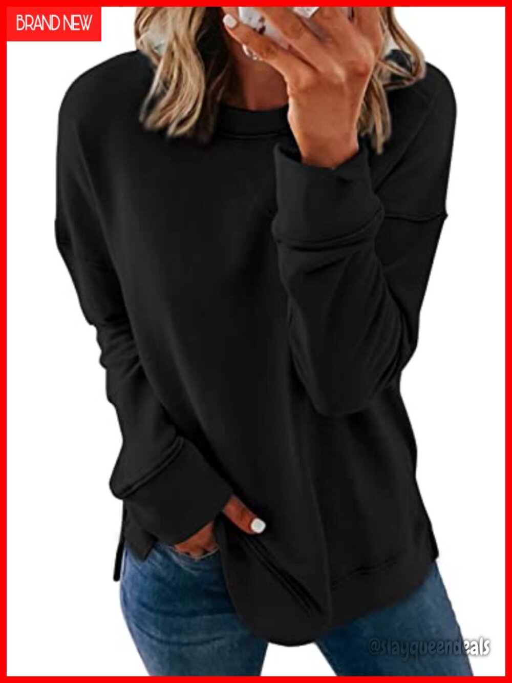 Casual Crew Neck Sweatshirt Long Sleeve Pullover
